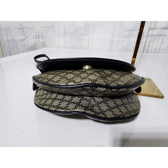 CELINE Macadam Crossbody Bag Navy Blue/Beige - Picture 12 of 16